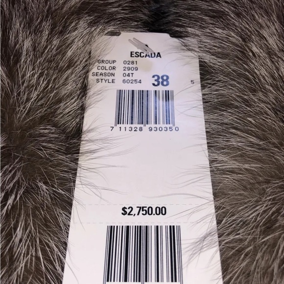 ESCADA skirt suit with Fox fur trim Sz m eu 38 - Picture 12 of 15